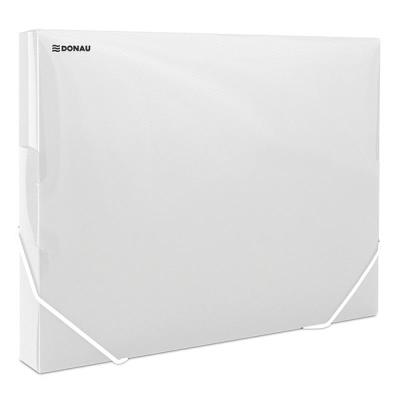 Teczka A4 z gumką przestrzenna transparentna. Wydawca: Donau. SmakLiter.pl Opakowanie Teczka A4 z gumką przestrzenna transparentna