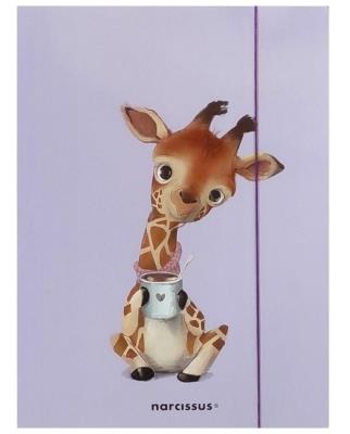 Teczka A4 z gumką Żyrafa. Wydawca: Narcissus. SmakLiter.pl Opakowanie Teczka A4 z gumką Żyrafa