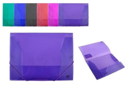 Opakowanie Teczka A4 z klapką i gumką przeźroczysta MIX