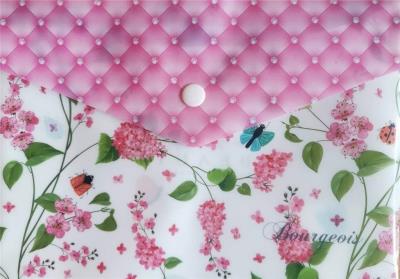 Opakowanie Teczka A5+ plastikowa z klipsem Kwiaty P0012