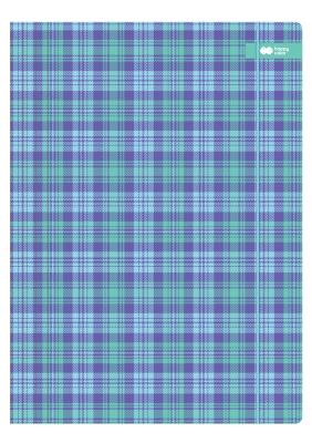 Opakowanie Teczka kartonowa z gumką, PATT, kratka niebieska, 24x31cm, Happy Color