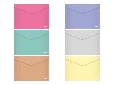 Opakowanie Teczka kopertowa na zatrzask A5 PP pastel mix