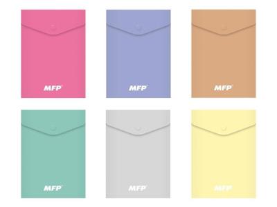 Opakowanie Teczka kopertowa na zatrzask A6 PP pastel mix