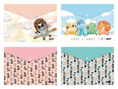 Opakowanie Teczka kopertowa na zatrzask M A4 PP dziecięcy mix