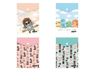 Opakowanie Teczka kopertowa na zatrzask M A6 PP dziecięcy mix