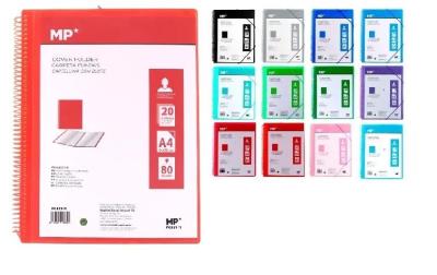 Opakowanie Teczka na spirali A4 z 20 koszulkami z gumką MIX