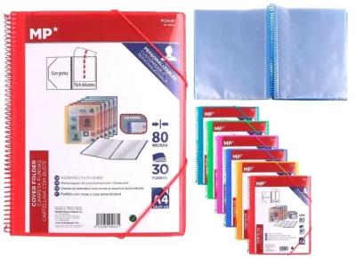 Opakowanie Teczka na spirali A4 z 30 koszulkami z gumką MIX