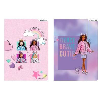 Opakowanie Teczka z gumką A4 Barbie 10 sztuk mix