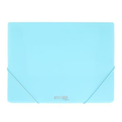 Opakowanie Teczka z gumką A4 PP neon niebieska STRIGO