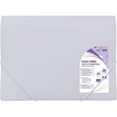 Opakowanie Teczka z gumką A4 PP pastel liliowa STRIGO