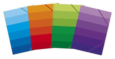 Opakowanie Teczka z gumką C4 kartonowa Ombre mix 1szt