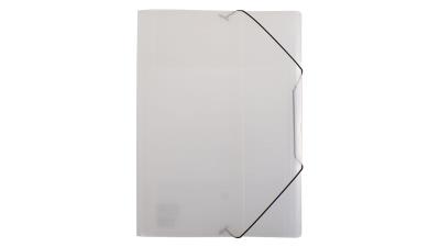 Opakowanie Teczka z gumką  szeroka A4 - transparentna biała TG12