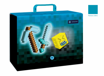 Opakowanie Teczka z rączką Astrapap Blue Pixel XL 9cm