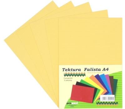 Opakowanie Tektura A4 falista cytrynowa 5szt