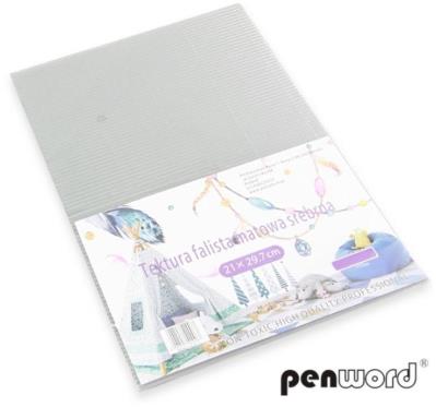 Opakowanie Tektura A4 falista matowa srebrna 5szt