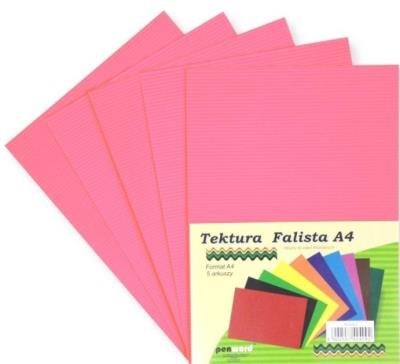 Opakowanie Tektura A4 falista różowa 5szt