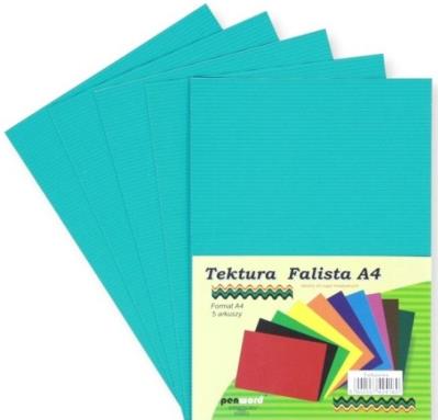 Opakowanie Tektura A4 falista turkusowa 5szt