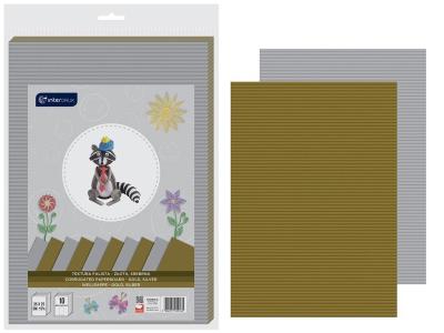 Opakowanie Tektura falista B4 złota/srebrna 10 arkuszy