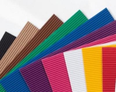 Opakowanie Tektura falista kolorowa 25x35cm 10 arkuszy