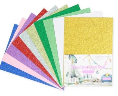 Opakowanie Tektura samoprzylepna brokatowa 10 kolorów