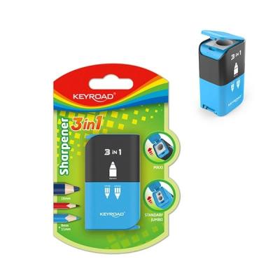 Opakowanie Temperówka 3w1 plastikowa potrójna MIX