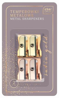 Opakowanie Temperówka metalowa 2 sztuki Satin Gold