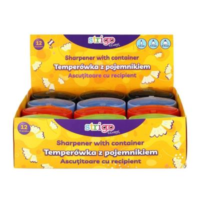 Opakowanie Temperówka na trzy grubości z pojemnikiem (12szt)