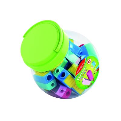 Opakowanie Temperówka plastikowa podwójna KEYROAD w tubie mix kolorów 1szt.