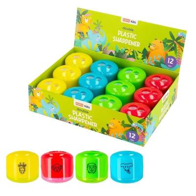 Opakowanie Temperówka plastikowa podwójna mix (12szt) EASY