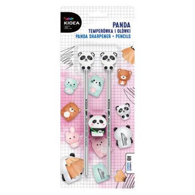 Opakowanie Temperówka z ołówkami Panda KIDEA