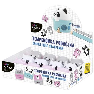 Opakowanie Temperówka Zwierzaki podwójna 12 sztuk