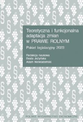 Teoretyczna i funkcjonalna adaptacja zmian... Autor: Beata Jeżyńska, Niewiadomski Adam. SmakLiter.pl Okładka książki Teoretyczna i funkcjonalna adaptacja zmian..