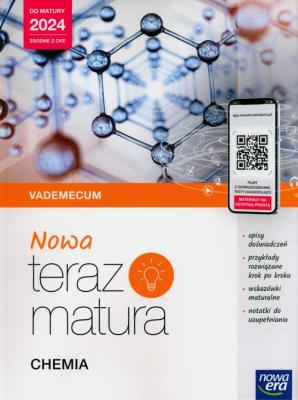 Teraz matura 2023 Chemia Vademecum zakres rozszerzony 2023/24. Autor: 2023/24. SmakLiter.pl Okładka książki Teraz matura 2023 Chemia Vademecum zakres rozszerzony 2023/24