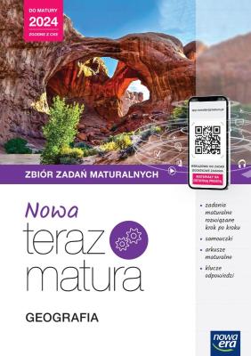 Teraz matura 2023 Geografia zbiór zadań maturalnych zakres rozszerzony 2023/24. Autor: Zb.zad.matural. 2023/24. SmakLiter.pl Okładka książki Teraz matura 2023 Geografia zbiór zadań maturalnych zakres rozszerzony 2023/24