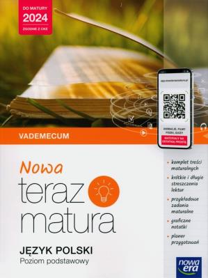 Teraz matura 2023 Język polski Vademecum zakres podstawowy 2023/24. Autor: 2023/24. SmakLiter.pl Okładka książki Teraz matura 2023 Język polski Vademecum zakres podstawowy 2023/24