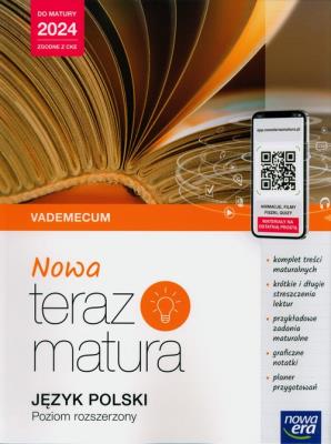 Teraz matura 2023 Język polski Vademecum zakres rozszerzony 2023/24. Autor: 2023/24. SmakLiter.pl Okładka książki Teraz matura 2023 Język polski Vademecum zakres rozszerzony 2023/24