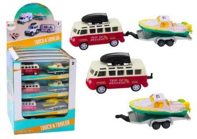 Opakowanie Terenówka z łodzią/helikopterem metalowa MIX