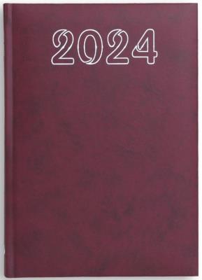 Opakowanie Terminarz 2024 B6 dzienny - bordowy