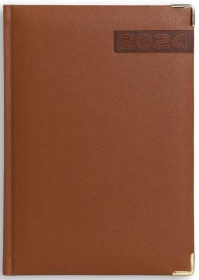 Opakowanie Terminarz 2024 B6 dzienny Lux - brązowy