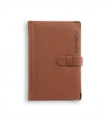 Opakowanie Terminarz 2025 B6 LUX z zapinką brązowy