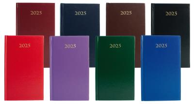 Opakowanie Terminarz 2025 kieszonkowy tygodniowy twardy mix kolorów