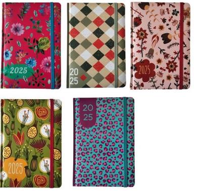 Opakowanie Terminarz 2025 tygod. B6+ lakier kwiaty MIX