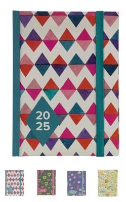 Opakowanie Terminarz 2025 tygodniowy A6 Lakier z gumką MIX