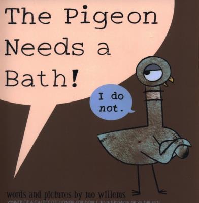 The Pigeon Needs a Bath. Autor: Mo Willems. SmakLiter.pl Okładka książki The Pigeon Needs a Bath
