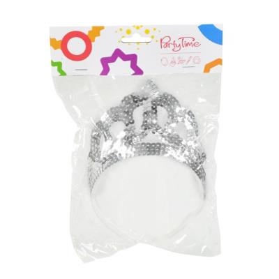 Opakowanie Tiara z cekinami srebrna