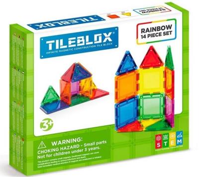TILEBLOX ZESTAW TĘCZOWY 14 EL.. Wydawca: MAGFORMERS. SmakLiter.pl Opakowanie TILEBLOX ZESTAW TĘCZOWY 14 EL.