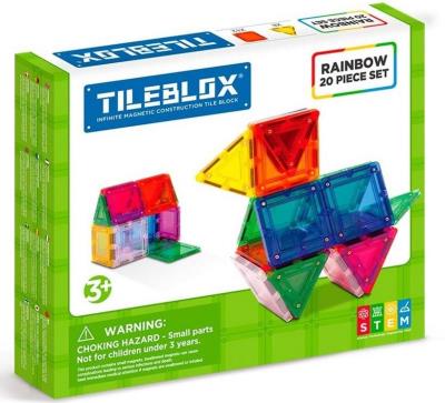 TILEBLOX ZESTAW TĘCZOWY 20 EL.. Wydawca: MAGFORMERS. SmakLiter.pl Opakowanie TILEBLOX ZESTAW TĘCZOWY 20 EL.