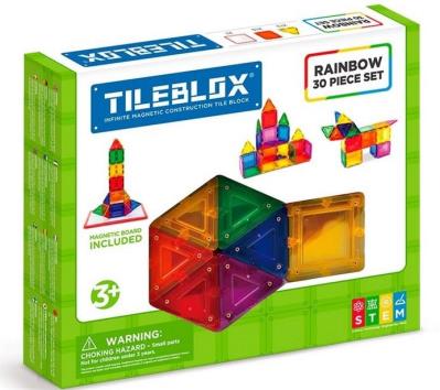 TILEBLOX ZESTAW TĘCZOWY 30 EL. Z TABLICĄ MAGNETYCZNĄ. Wydawca: MAGFORMERS. SmakLiter.pl Opakowanie TILEBLOX ZESTAW TĘCZOWY 30 EL. Z TABLICĄ MAGNETYCZNĄ
