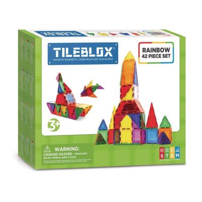 TILEBLOX ZESTAW TĘCZOWY 42 EL.. Wydawca: MAGFORMERS. SmakLiter.pl Opakowanie TILEBLOX ZESTAW TĘCZOWY 42 EL.