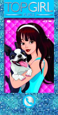 Okładka książki Top Girl Pupile. Książeczka telefon